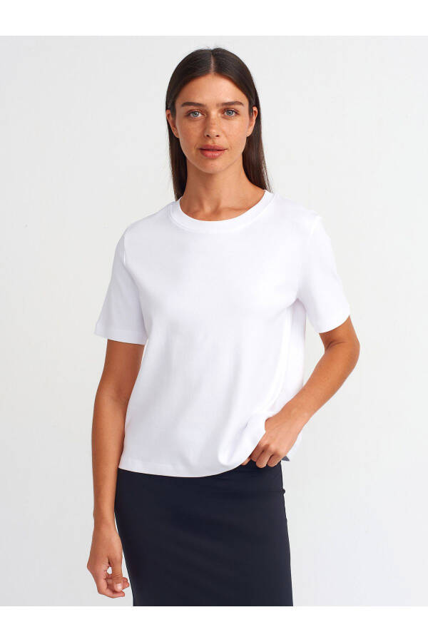 31142 Crew Neck Cotton T-shirt-white - 13