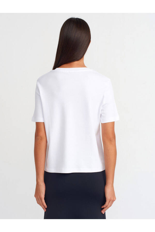 31142 Crew Neck Cotton T-shirt-white - 14