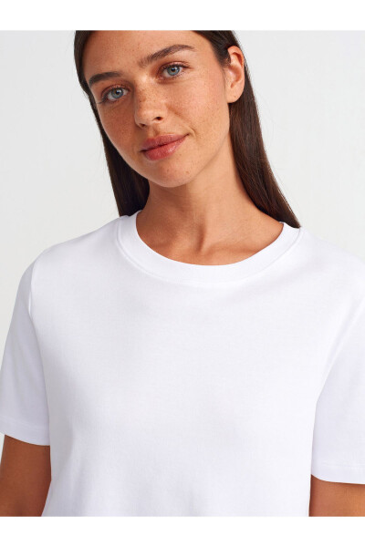 31142 Crew Neck Cotton T-shirt-white - 16