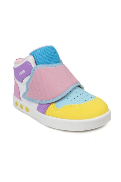 313.p20k.100 Patik Işıklı Sarı Kız Çocuk Spor Ayakkabı-12 SARI - 1