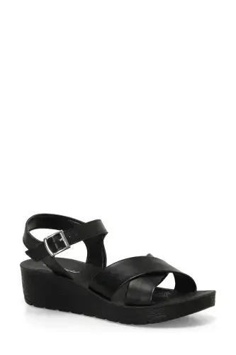 315560.Z 4FX Black Women's Wedge Heel Sandal-Black - POLARIS (1)