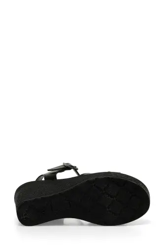 317257.Z 4FX Black Women's Wedge Heel Sandals - 6