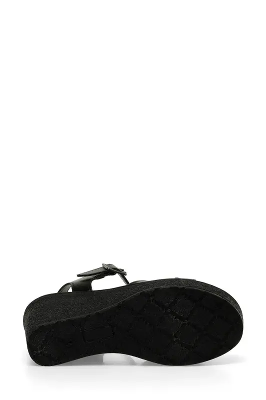 317257.Z 4FX Black Women's Wedge Heel Sandals - 6