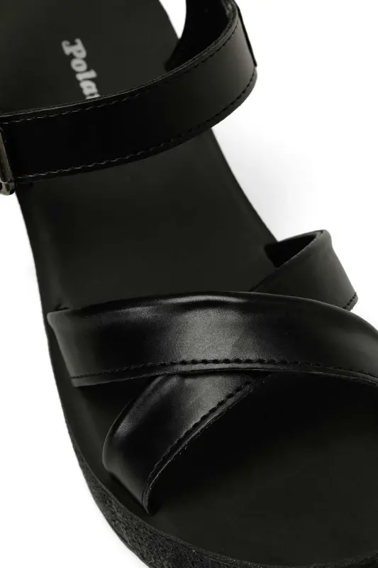 317257.Z 4FX Black Women's Wedge Heel Sandals - 7