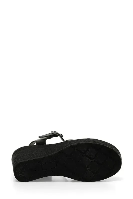 317257.Z 4FX Черные женские сандалии на танкетке - 6