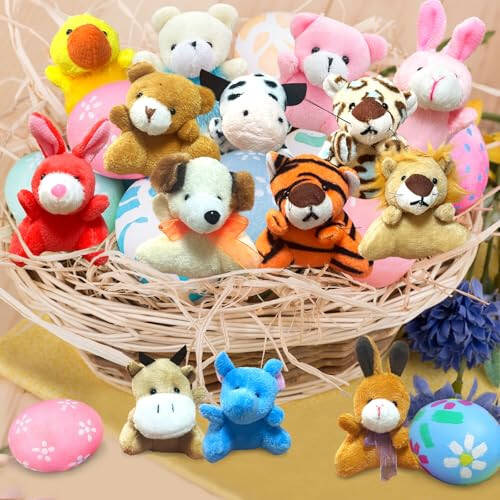 32 Adet Mini Peluş Hayvan Oyuncak Seti Çeşitli Toplu Peluş Anahtarlık Parti Hediyeleri Çocuklar için Küçük Hayvan Süsleri Oyuncaklar Paskalya Karnaval Ödülleri Noel Doğum Günü Hediye Çantası Dolguları - 4