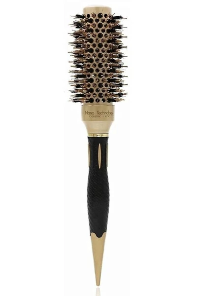 32 mm-Lom1142 Nano Technology Ceramic Ionic Thermal Hair Brush Natural Horsehair Bristles Professional - LAND OF MYTH