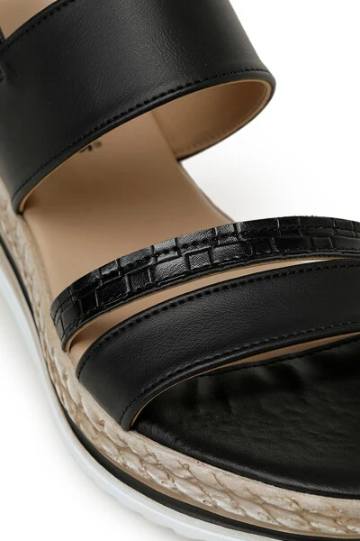 321729.Z 3FX Black Women's Wedge Heel Sandal - 7