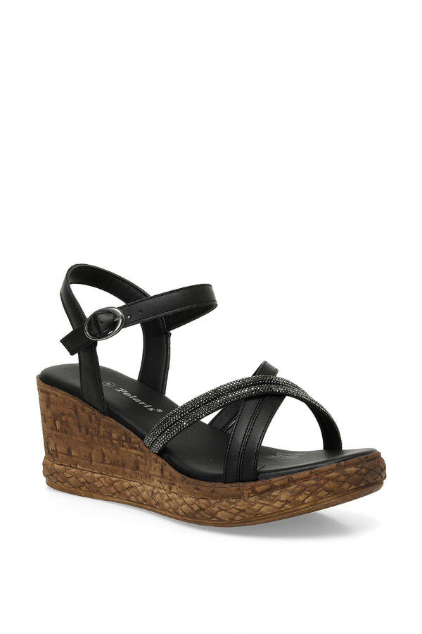 323155.Z 5FX Qora ayollar to'ldirilgan to'piq sandal - 2