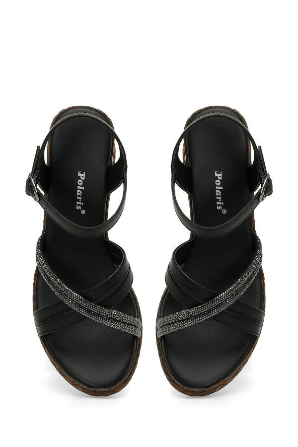 323155.Z 5FX Qora ayollar to'ldirilgan to'piq sandal - 4