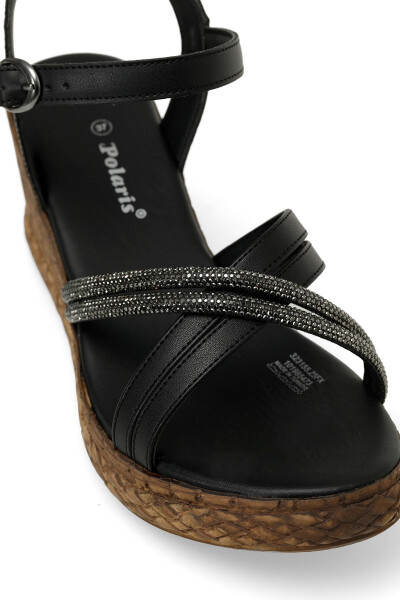 323155.Z 5FX Qora ayollar to'ldirilgan to'piq sandal - 7