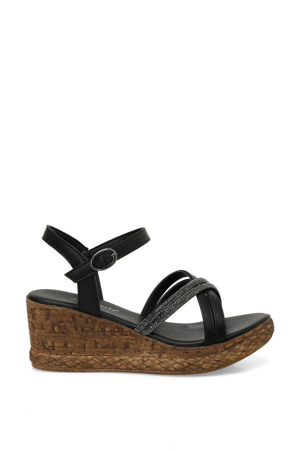 323155.Z 5FX Qora ayollar to'ldirilgan to'piq sandal - 1
