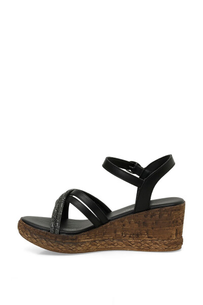 323155.Z 5FX Qora ayollar to'ldirilgan to'piq sandal - 3