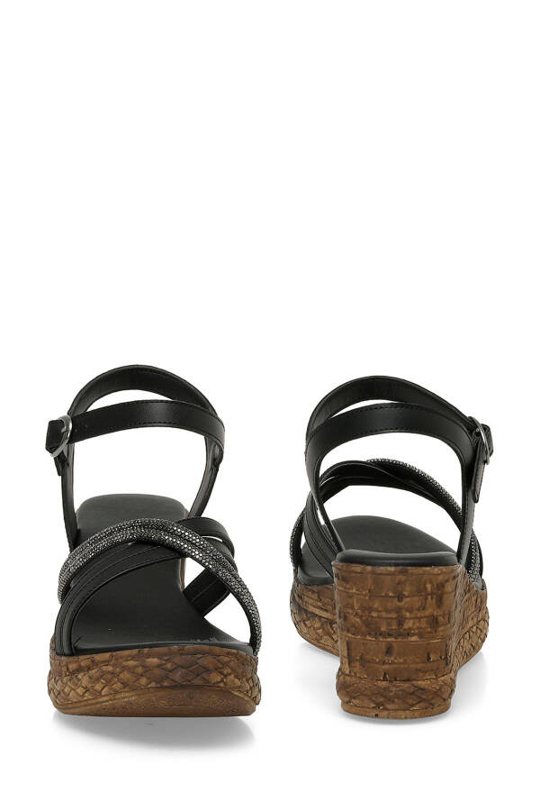 323155.Z 5FX Qora ayollar to'ldirilgan to'piq sandal - 5