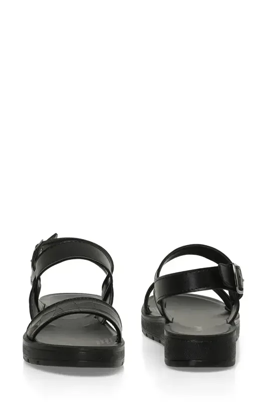 323598.Z 4FX Qora Ayollar Tekis Sandali - 7