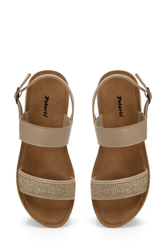 323688.z 4fx Bej Kadın Düz Sandalet-Bej - 4