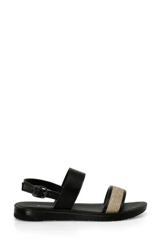 323688.Z 4FX Qora Ayollar tekis Sandal-Qora - 1