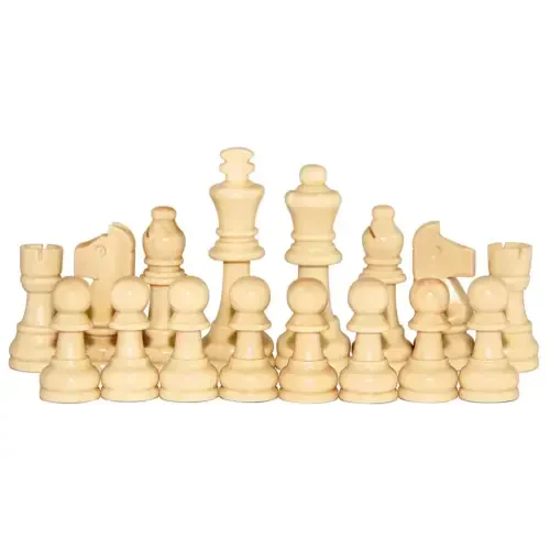 32Pcs Wooden Chess Pieces Only, Tournament Wood Chessmen with 2.2inches Chess Game Pieces Replacement of Missing Pieces - BQBQERT (1)