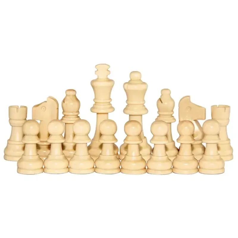32Pcs Wooden Chess Pieces Only, Tournament Wood Chessmen with 2.2inches Chess Game Pieces Replacement of Missing Pieces - 2