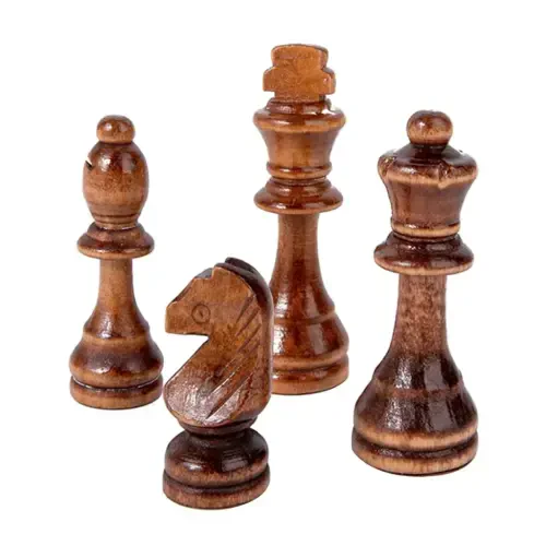 32Pcs Wooden Chess Pieces Only, Tournament Wood Chessmen with 2.2inches Chess Game Pieces Replacement of Missing Pieces - 3
