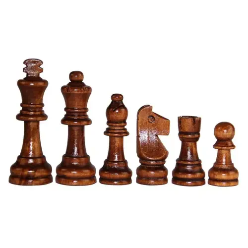 32Pcs Wooden Chess Pieces Only, Tournament Wood Chessmen with 2.2inches Chess Game Pieces Replacement of Missing Pieces - 4
