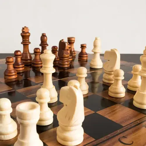 32Pcs Wooden Chess Pieces Only, Tournament Wood Chessmen with 2.2inches Chess Game Pieces Replacement of Missing Pieces - 7