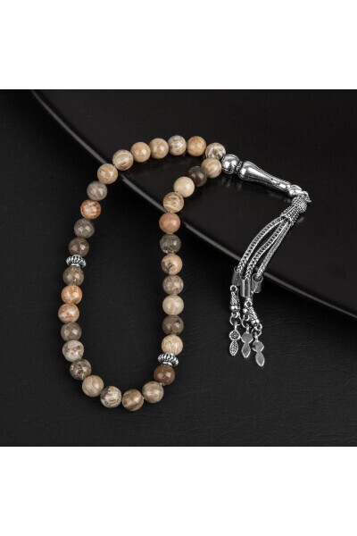 33 bead fossil coral natural stone rosary (8mm) - OSMANLI DOĞAL TAŞ (1)