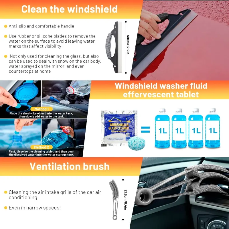28 Pcs Car Cleaning Tools Kit, Car Detailing Kit, Car Detailing Brush Set with Foam Gun, Auto Drill Brush Set Pro Car Wash Kit for Car Interior & Exterior, Wheel, Dashboard - 3