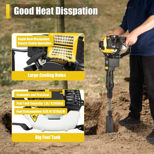 33CC Gas-Powered Excavator Garden Tree Digger Shovel Digging Machine 2 Stroke - Modazone (1)