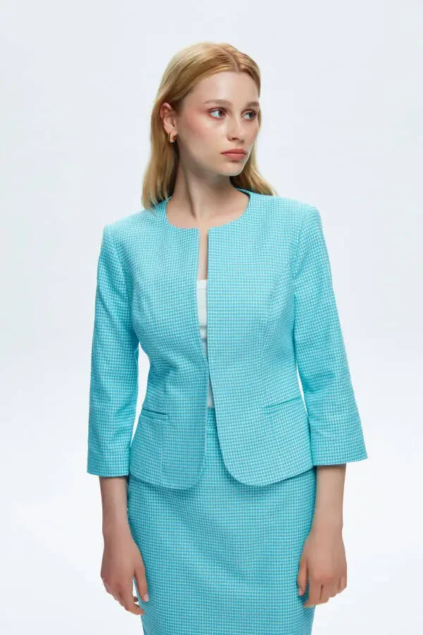 3/4 Sleeve Jacket with Clasps - 1
