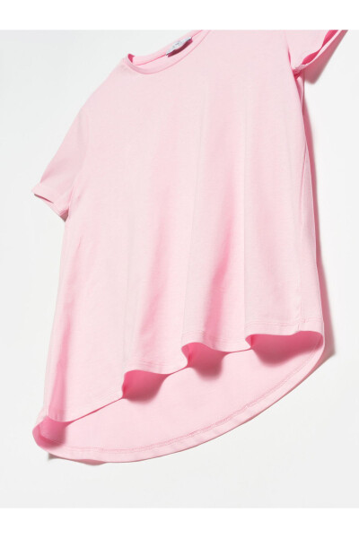 3471 Bisiklet Yaka Basic T-shirt-açık Pembe - Açık Pembe - 3
