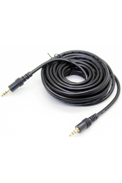3.5 Mm Erkek / Erkek 5 Metre Stereo Aux Kablo - siyah - NELERBULURUM