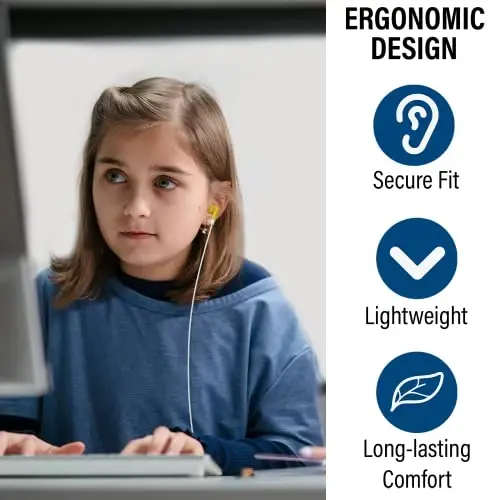 Maeline Bulk Earbuds with 3.5 mm Headphone Plug - 500 Pack Wholesale Bundle - Multi Color - 5