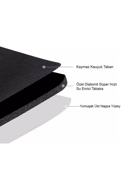3,5 Mm Rezina Sirpanmaydigan Taglikli Super Yutish Qobiliyatiga Ega Namoz Kilimi Vanna Xonasi Paspas Diatom Paspas 40x60 Sm - BEYZANA (1)