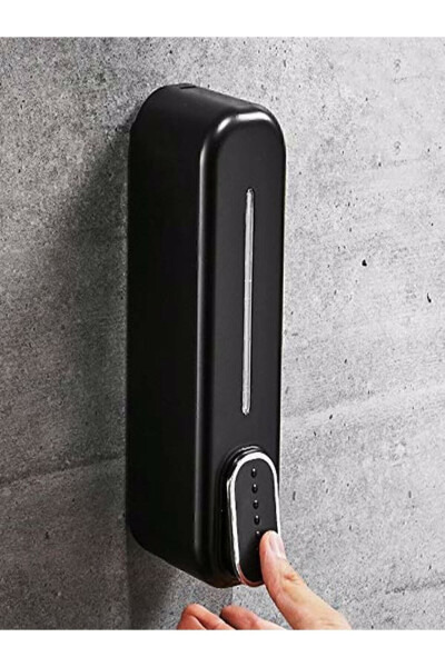 350 ml Capacity Manual Liquid Soap Dispenser Push Model Wall Mounted Stylish Design 1 PIECE BLACK COLOR - 8