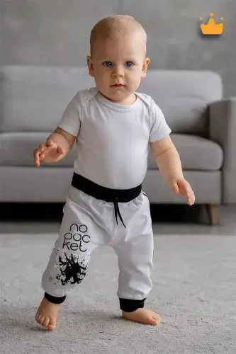 35022 Baby Pants with Side Snaps - 1