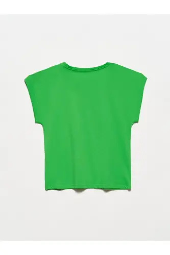 Bisiklet Yaka Açık Yeşil T-shirt - Açık Yeşil - 4