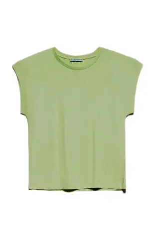 3504 Bisiklet Yaka T-shirt-açık Haki-A. Haki 