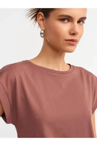 3504 Cycling Collar T-shirt - Brown - 5