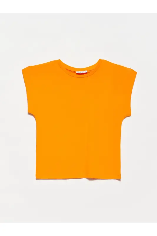 3504 Yumaloq Yoqa T-shirt-TO'Q QIZIL - TO'Q QIZIL - 1