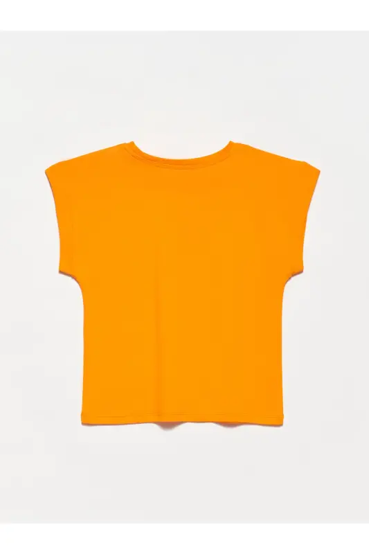 3504 Yumaloq Yoqa T-shirt-TO'Q QIZIL - TO'Q QIZIL - 2