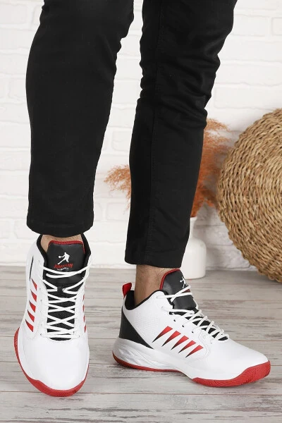 (36-45 NUMARA) 27800 Ortopedik Unisex Basketbol Ayakkabısı-BEYAZ - Modazone