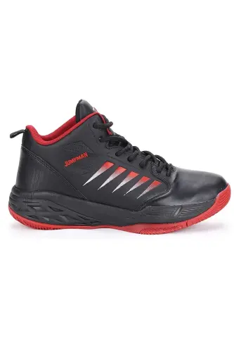 (36-45 NUMARA) 27800 Ortopedik Unisex Basketbol Ayakkabısı-SİYAH - 4