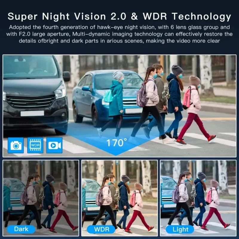 360° Dash Cam Oldin va Orqa Ichki,LOFOV 4 Kanal Kamera FHD 1080P,Oldin Chap O'ng va Orqa,64GB SD Karta Bepul,Avtomobillar Uchun Multi-Ch Dash Kamera,Qora Quti Trafik Rekorder,Tungi Ko'rish,24 soatlik To'xtash Rejimi - 4