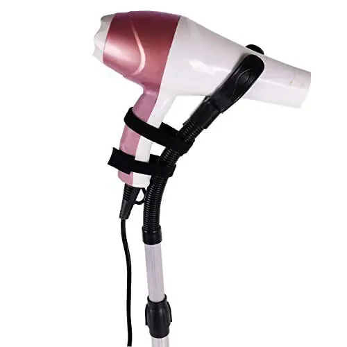 360 Degree Rotating Lazy Hair Dryer Stand with Heavy Base, Adjustable Height Hands-Free Blow Dryer Holder for Countertop - 4