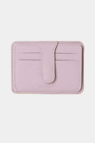 3607 Genuine Real Leather Women Men Card Holder Wallet Lilac-Flother Lilac - 1