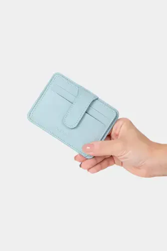 3607 Genuine Real Leather Women Men Card Holder Wallet Mint-Flother Mint - 3