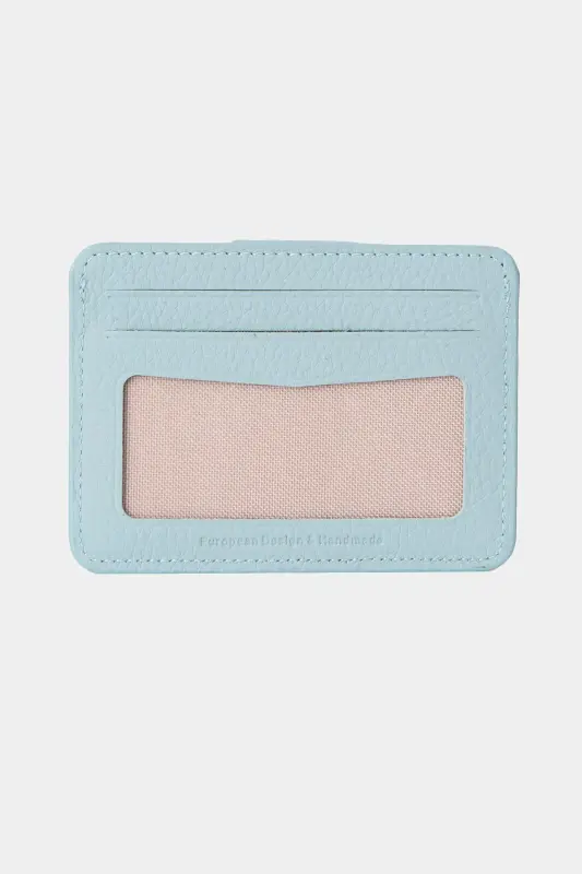 3607 Genuine Real Leather Women Men Card Holder Wallet Mint-Flother Mint - 2