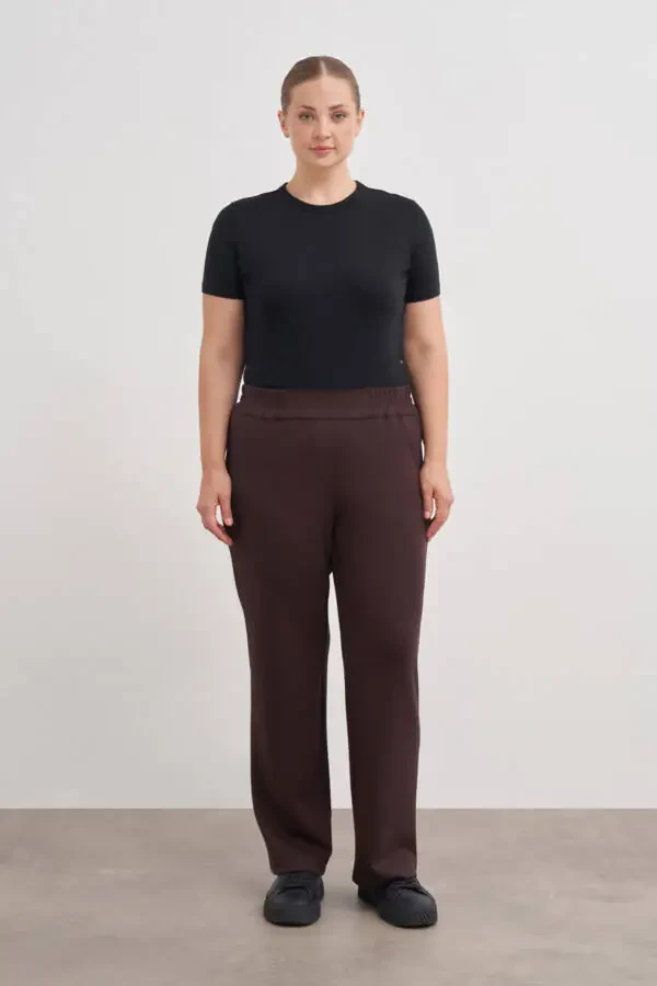 3647112 Beli lastikli pantolon - 5