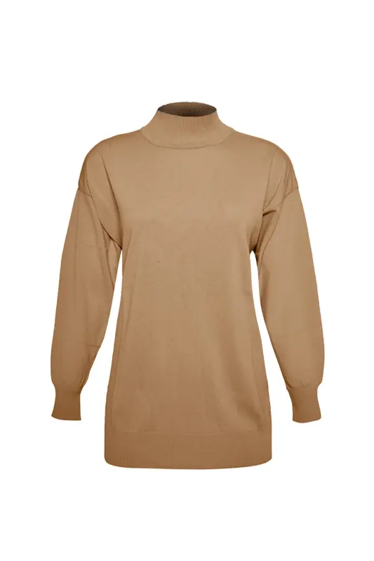3656111 Fine Corded Plain Knit Tunic - Dark Yellow - AKER